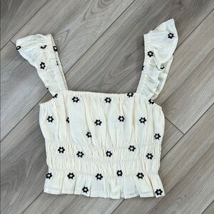 HEM & THREAD | Embroidered Flower Tank